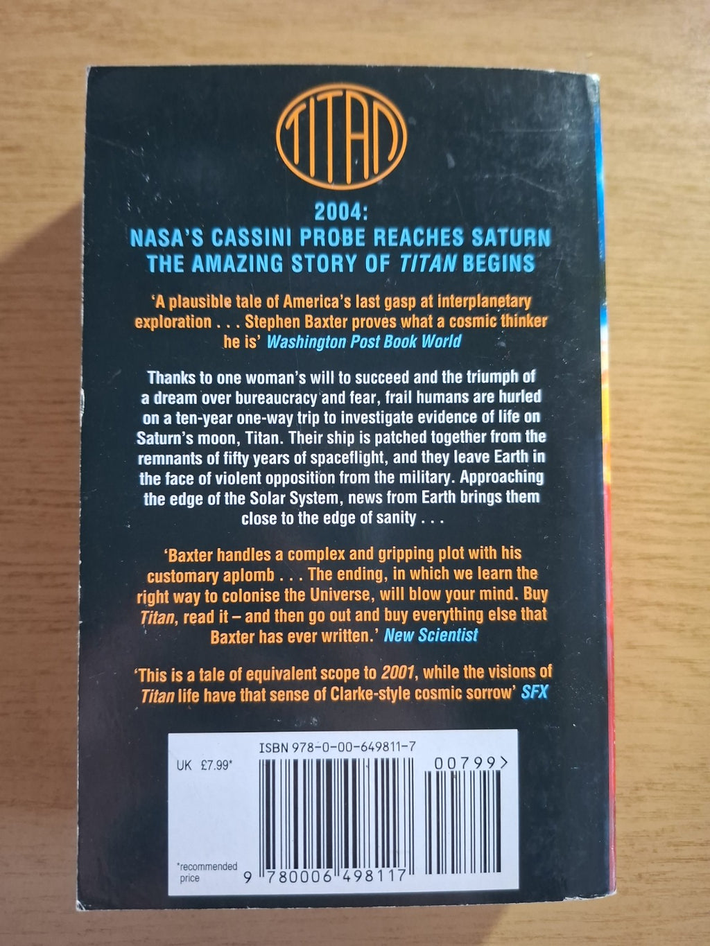 Titan – Stephen Baxter (Second Hand Book)