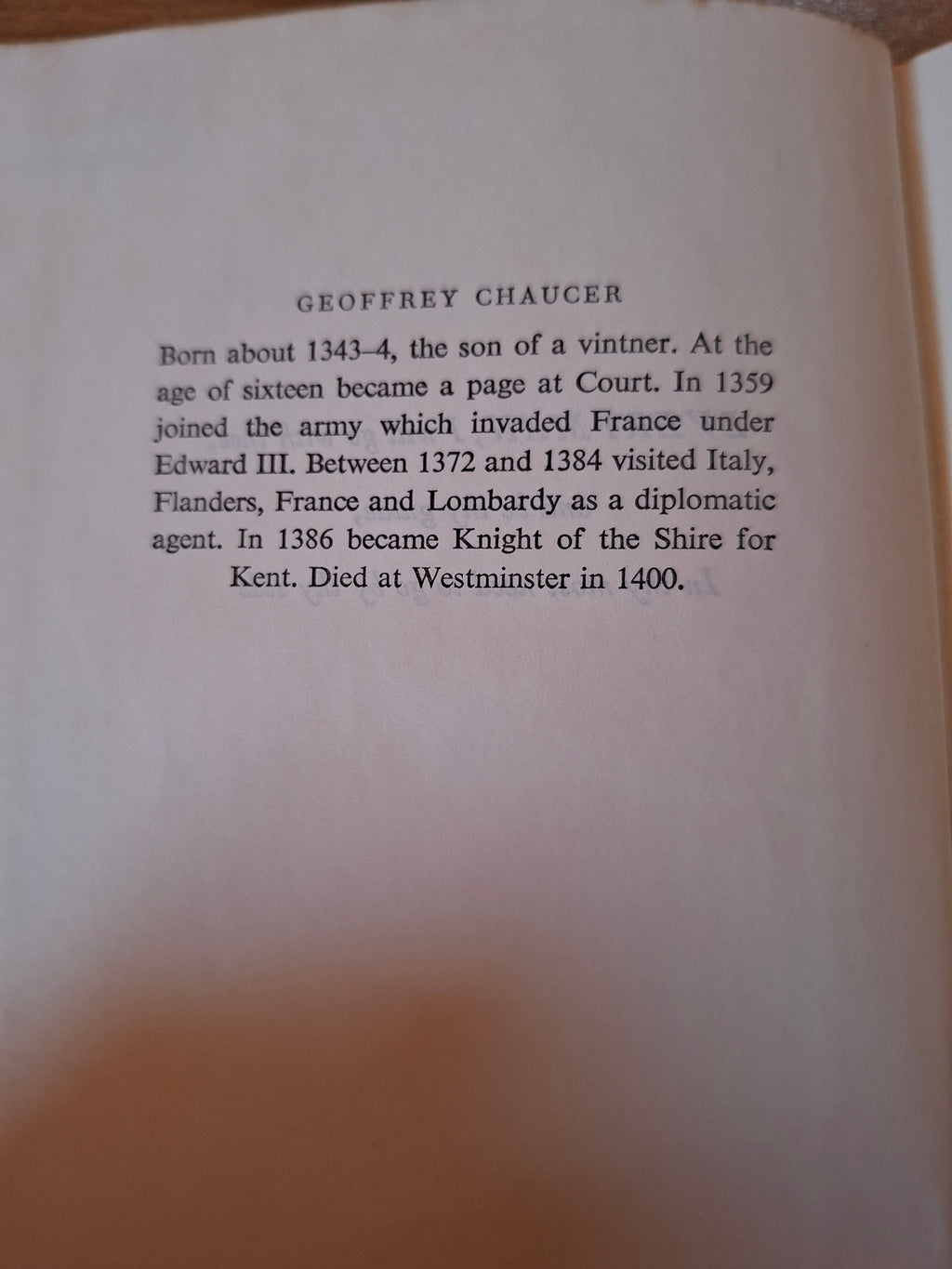 The Canterbury Tales – Geoffrey Chaucer (Everyman’s Library No. 397) (Second-Hand)
