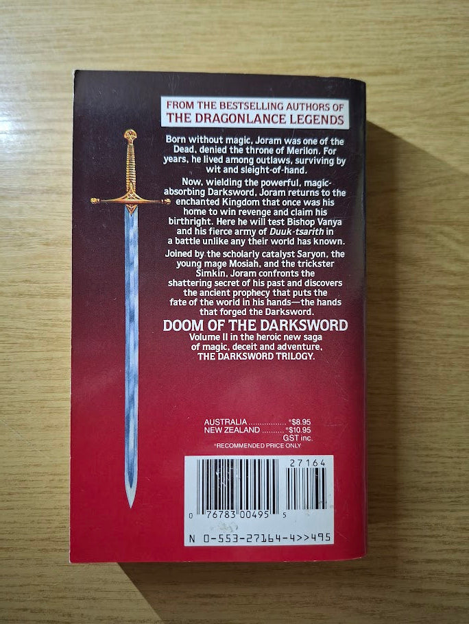 Doom of the Darksword - Margaret Weis & Tracy Hickman (Second Hand Book)