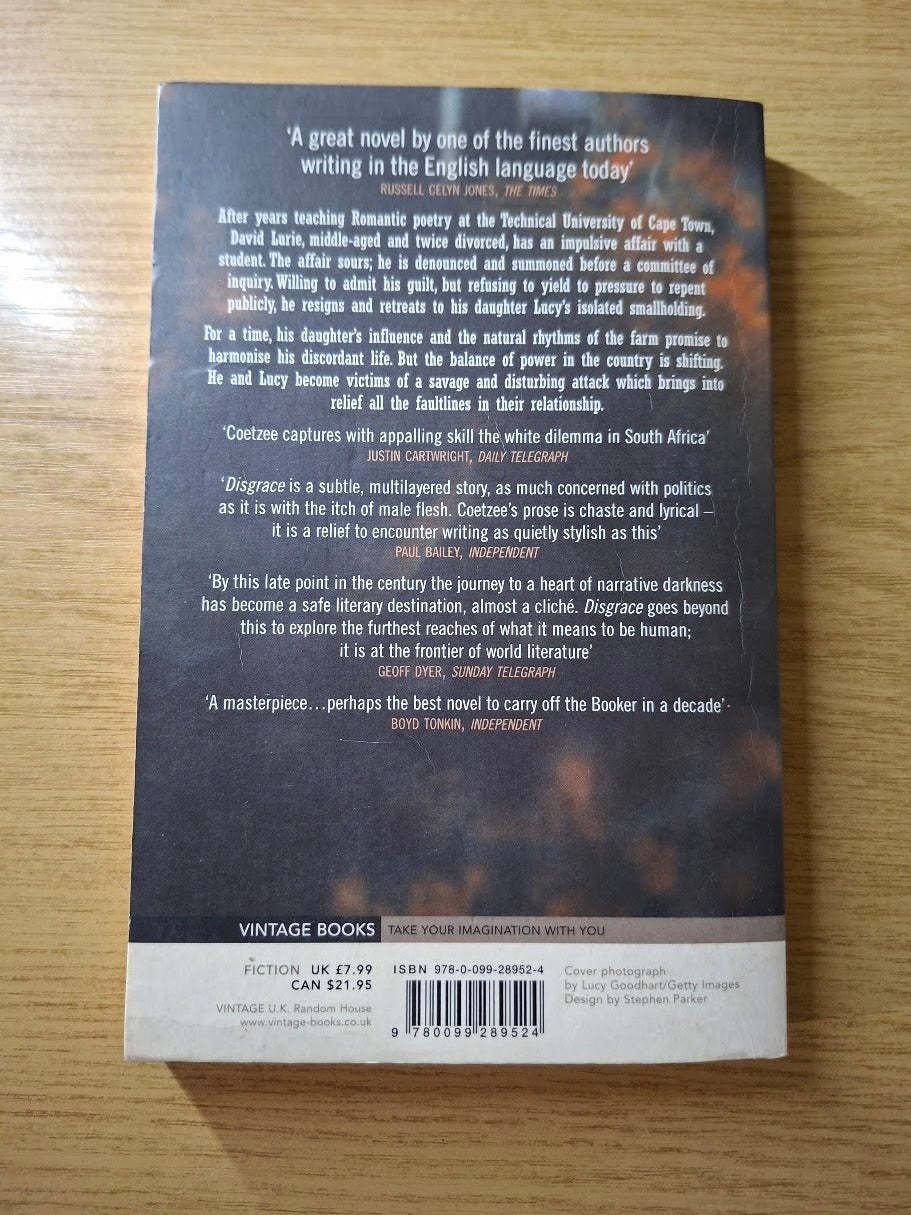 Disgrace - J. M. Coetzee (Second Hand Book)