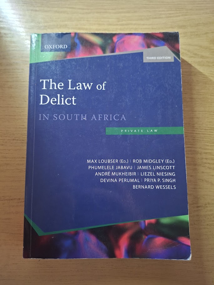 The Law of Delict in South Africa by Phumelele Jabavu (Second Hand Book)