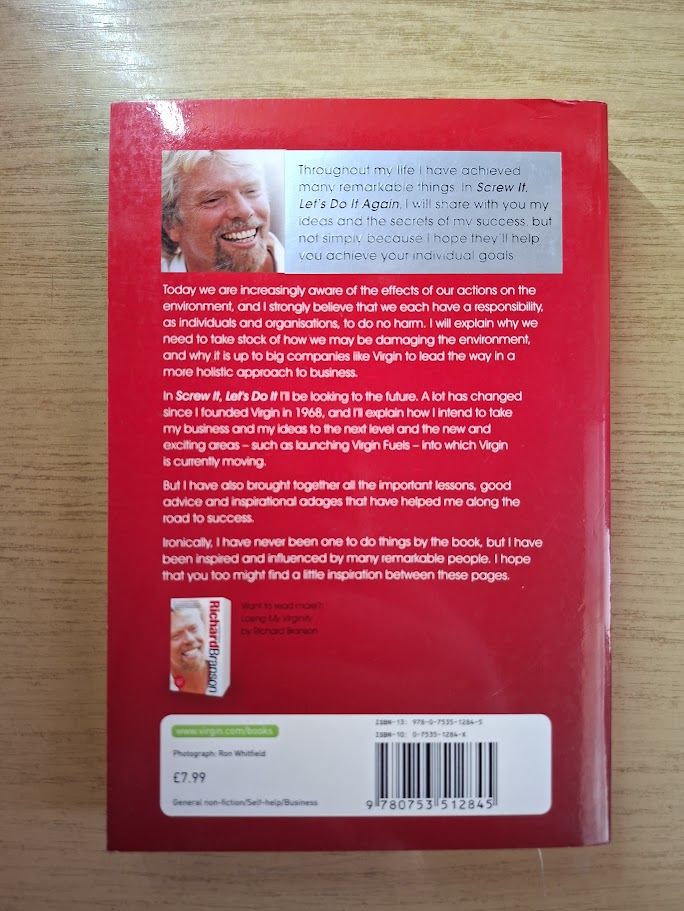 Screw It, Let's Do It Again by Richard Branson (Second Hand Paperback)