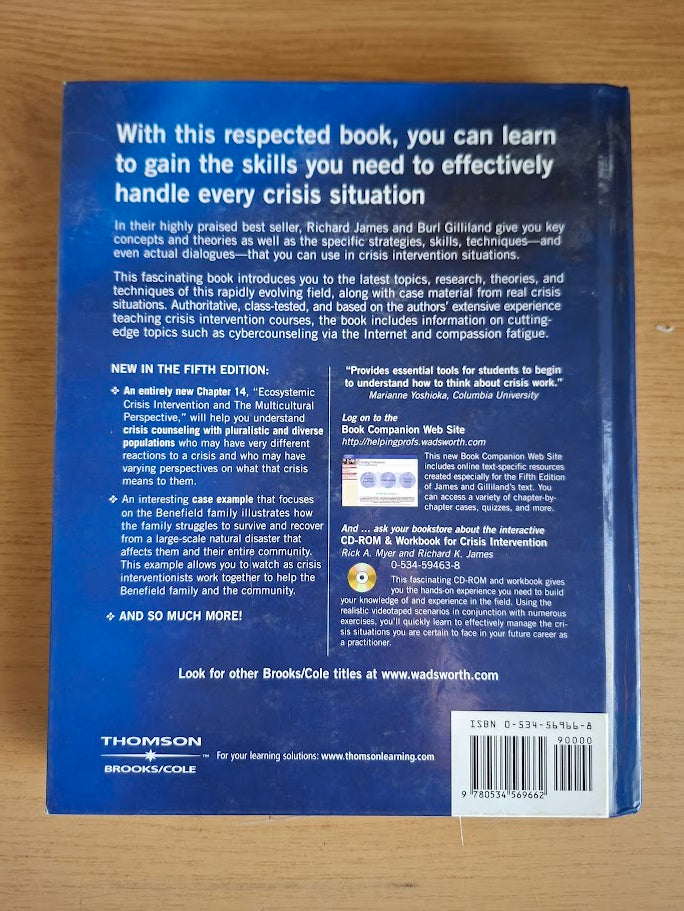 Crisis Intervention Strategies by Richard K. James (Second Hand Hardcover)