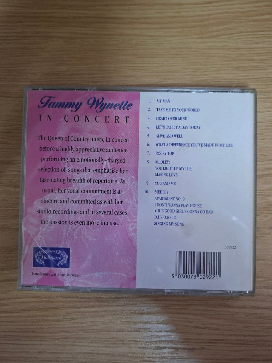 Tammy Wynette – In Concert (1995 UK Edition, Second Hand CD)