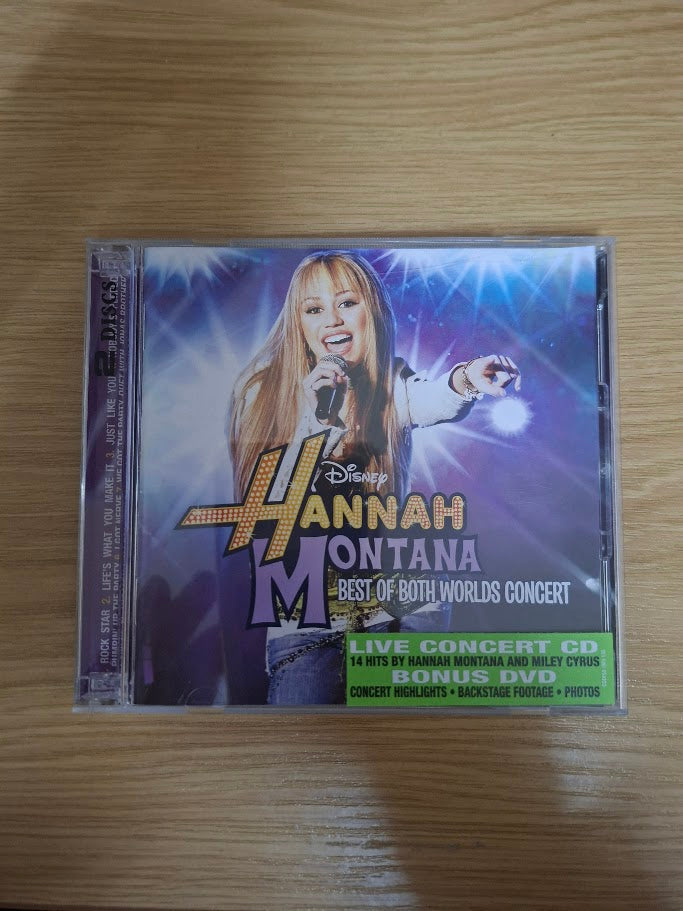 Hannah Montana / Miley Cyrus – Best of Both Worlds Concert (2007 South African CD + DVD Edition, Second Hand)