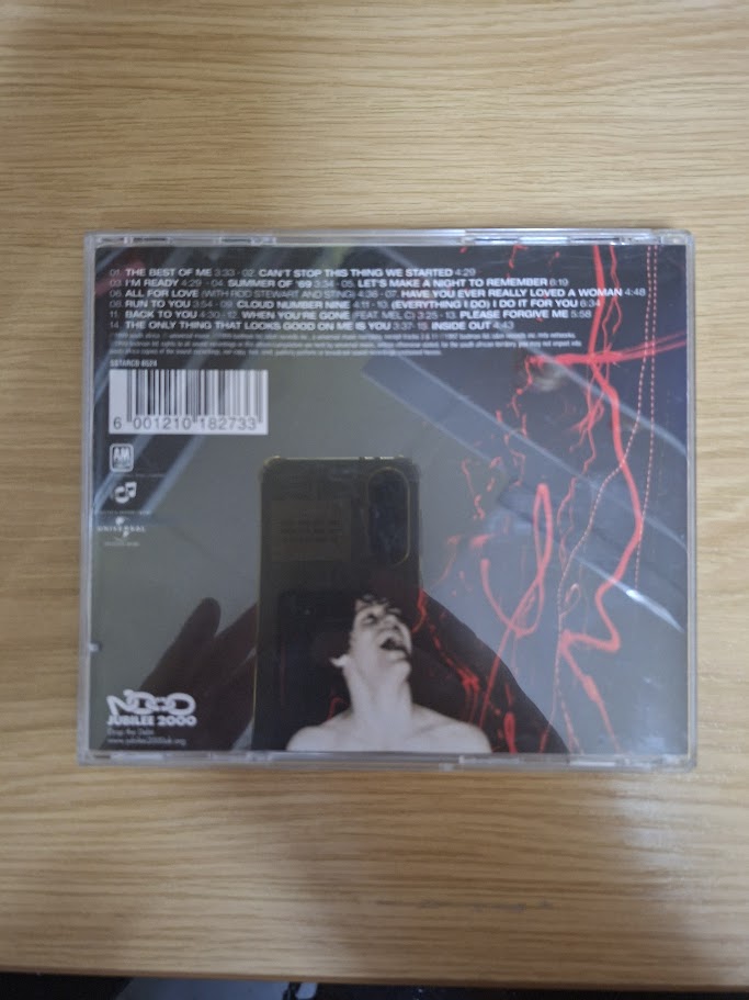 Bryan Adams – The Best of Me (1999 South African Edition, Second Hand CD)