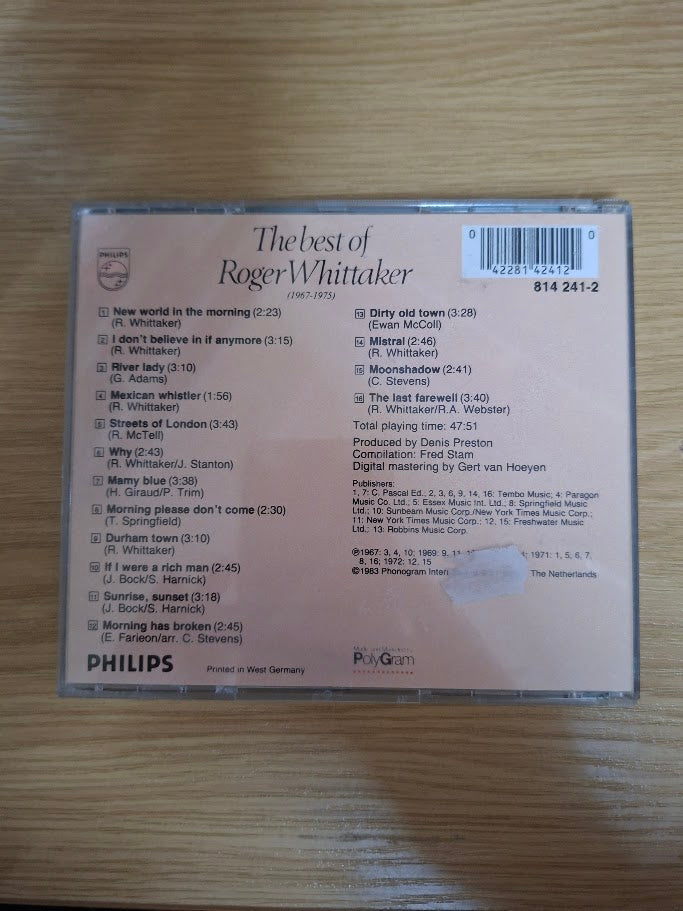 Roger Whittaker – The Best of Roger Whittaker (Second Hand CD)