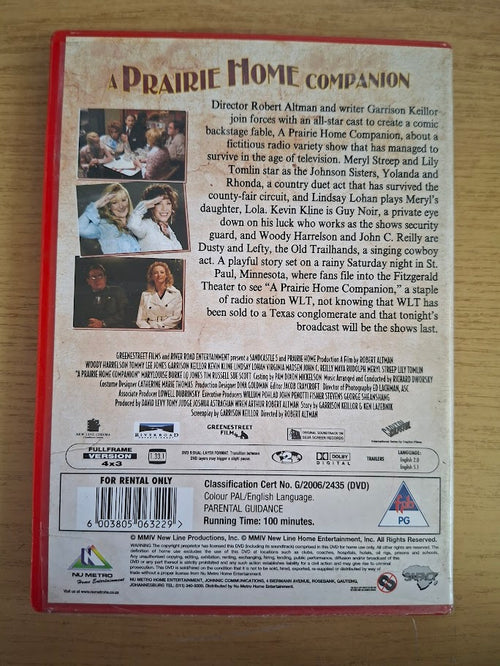 A Prairie Home Companion (2006 Second Hand DVD)