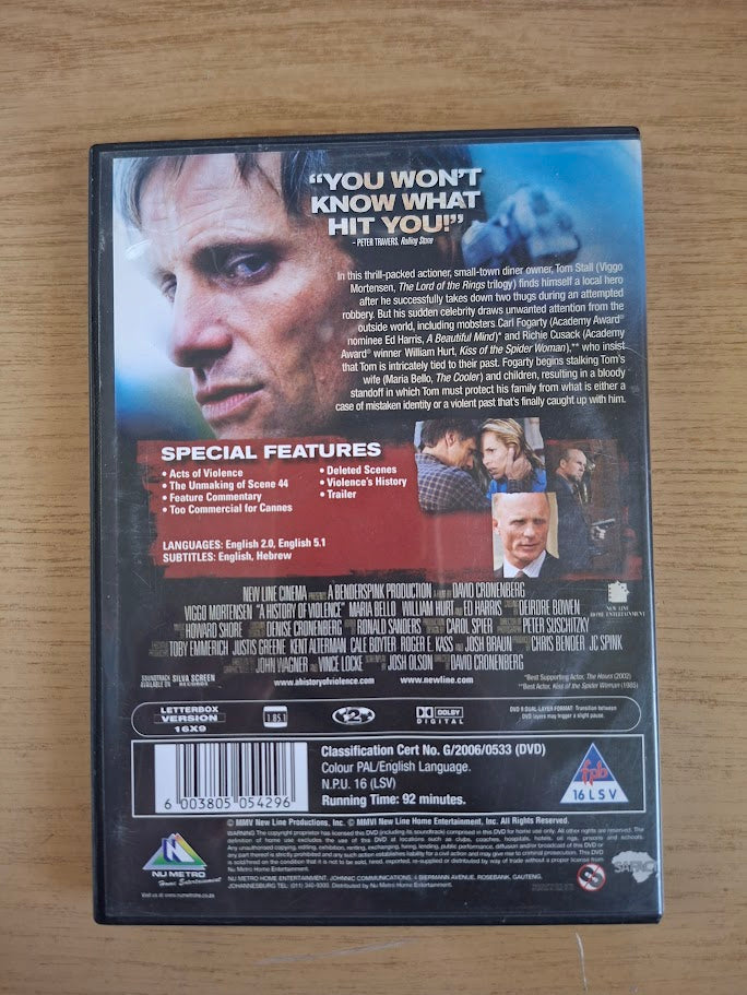 A History of Violence – Viggo Mortensen – New Line Platinum Series DVD