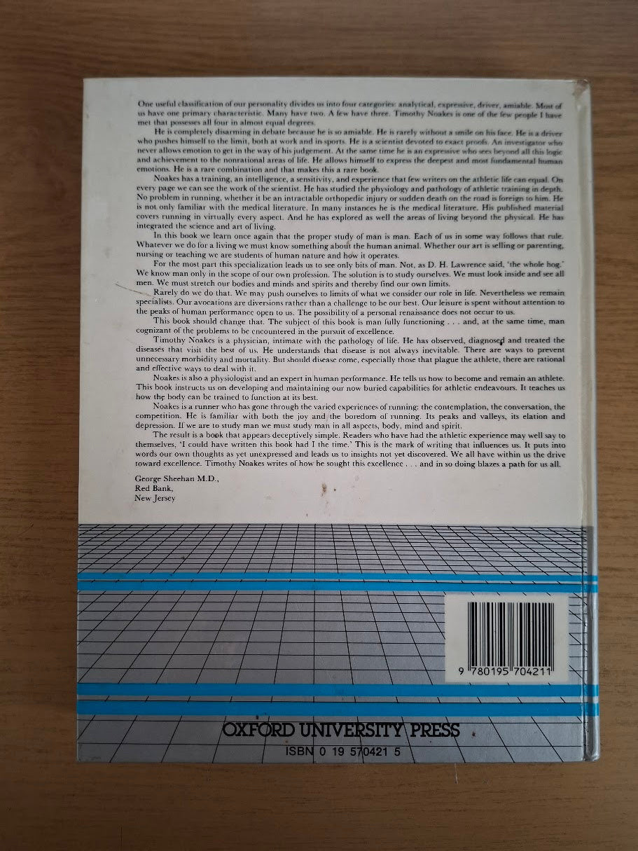 Lore of Running – Tim Noakes (1989 Oxford University Press Hardcover)