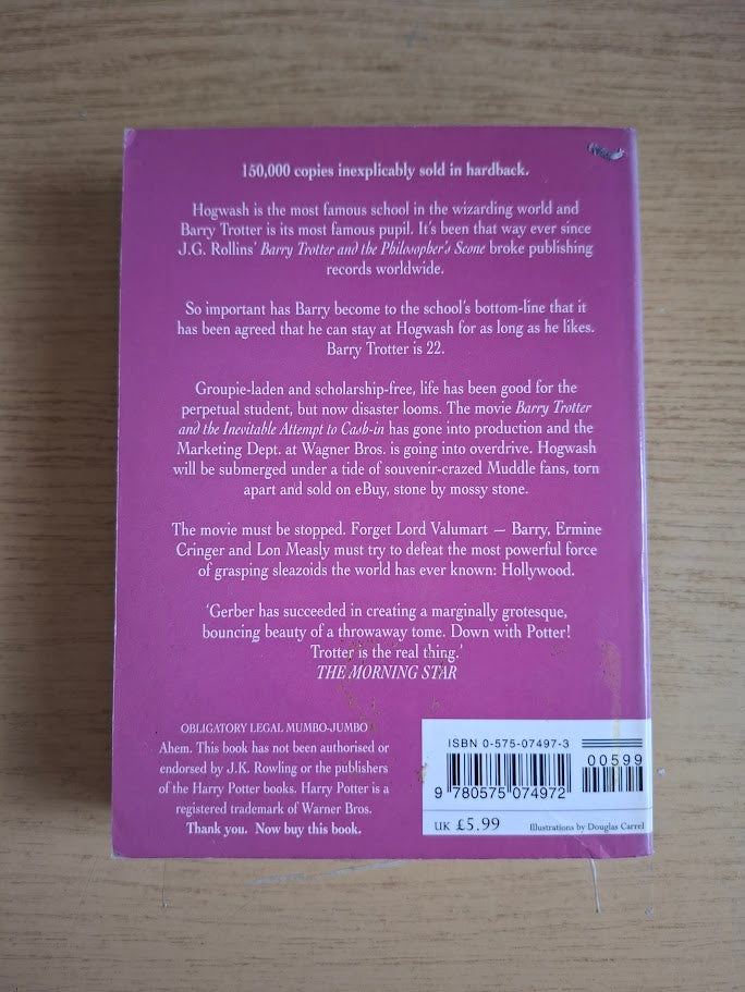 Barry Trotter and the Shameless Parody – Michael Gerber (2003 Gollancz Paperback)