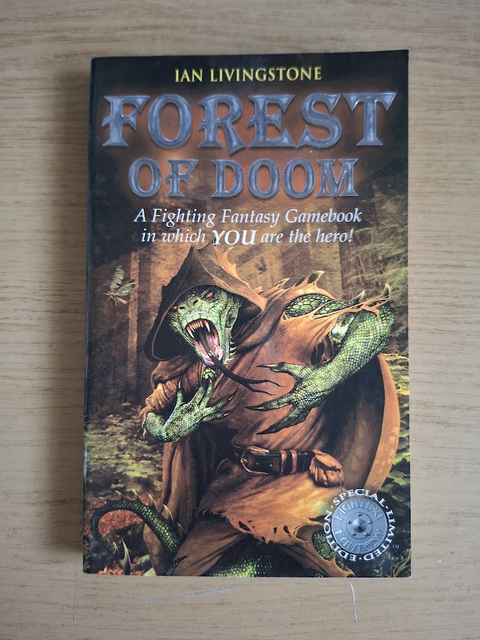 Forest of Doom – Ian Livingstone (Fighting Fantasy #8, 2003 Wizard Books Paperback)