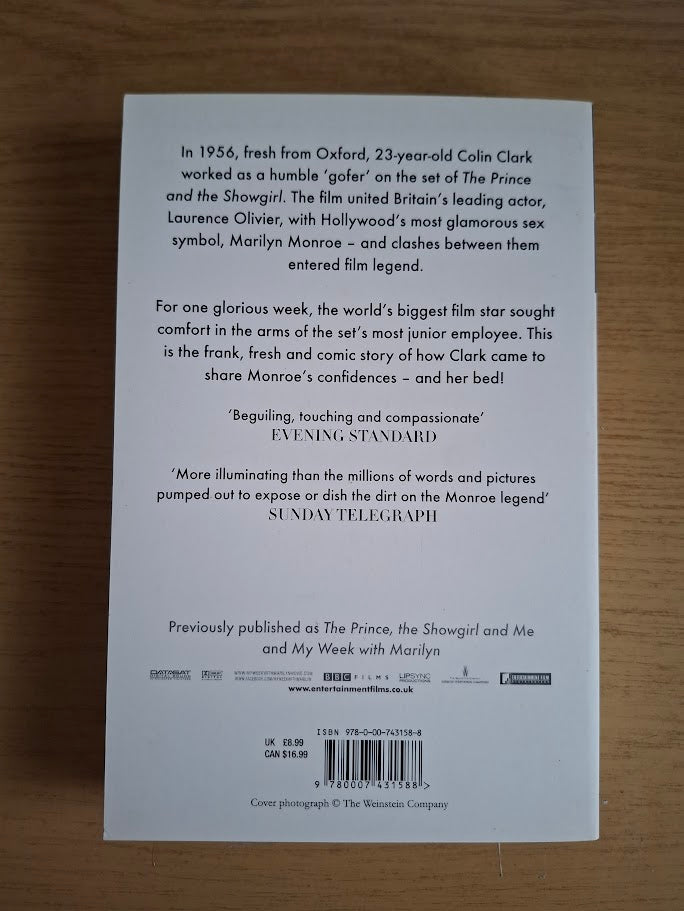 My Week with Marilyn – Colin Clark (2011 Film Tie-In Paperback)