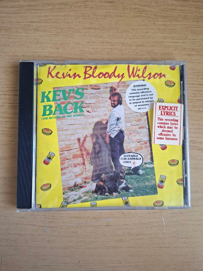 Kevin Bloody Wilson – Kev’s Back (The Return of the Yobbo) (1986 Edition, Second-Hand CD)