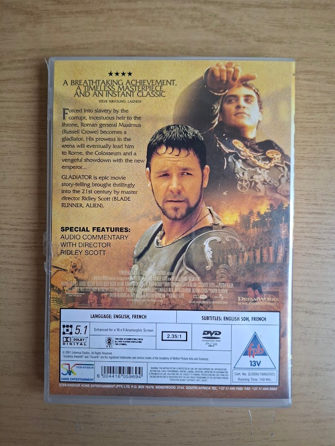 Gladiator – Russell Crowe (DVD, 2000, Second-Hand)