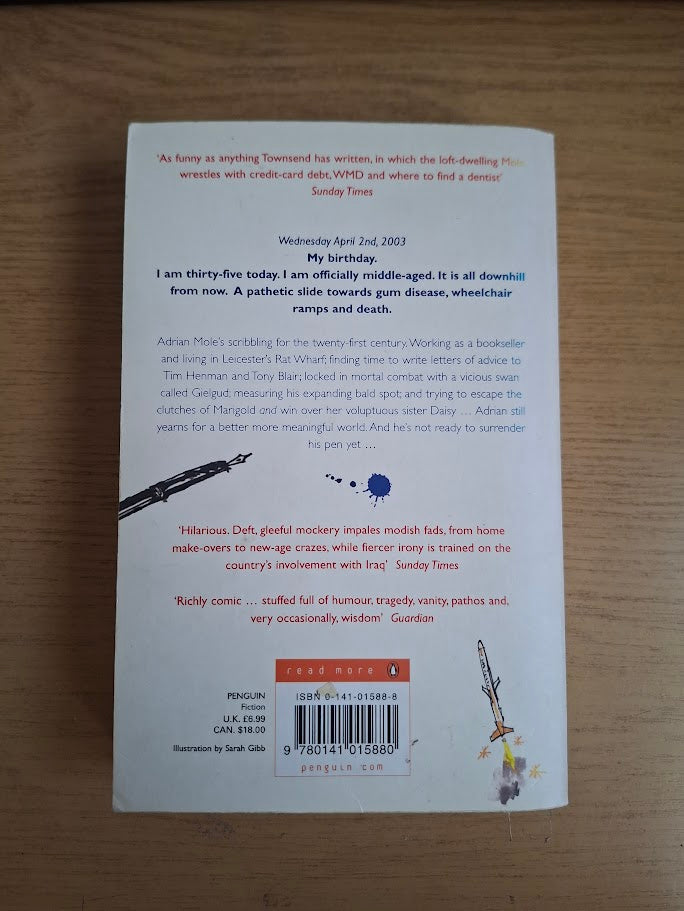 Adrian Mole and the Weapons of Mass Destruction – Sue Townsend (2012 Paperback, Second-Hand Book)