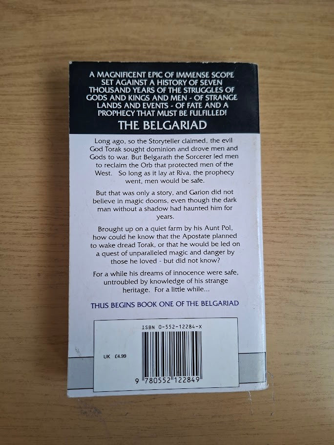 Pawn of Prophecy – David Eddings (The Belgariad Book 1, 1983 Paperback, Second-Hand Book)