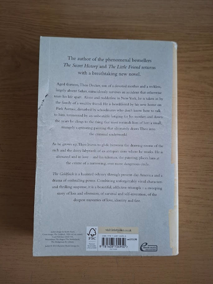 The Goldfinch – Donna Tartt (2013 Paperback, Second-Hand Book)