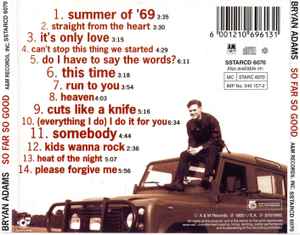 Bryan Adams – So Far So Good — Second-Hand
