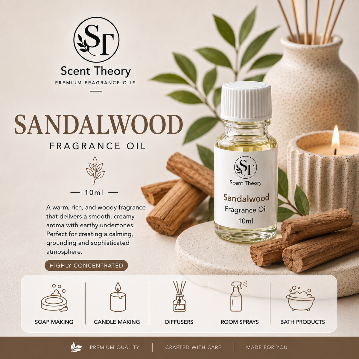 Scent Theory Sandalwood Fragrance Oil