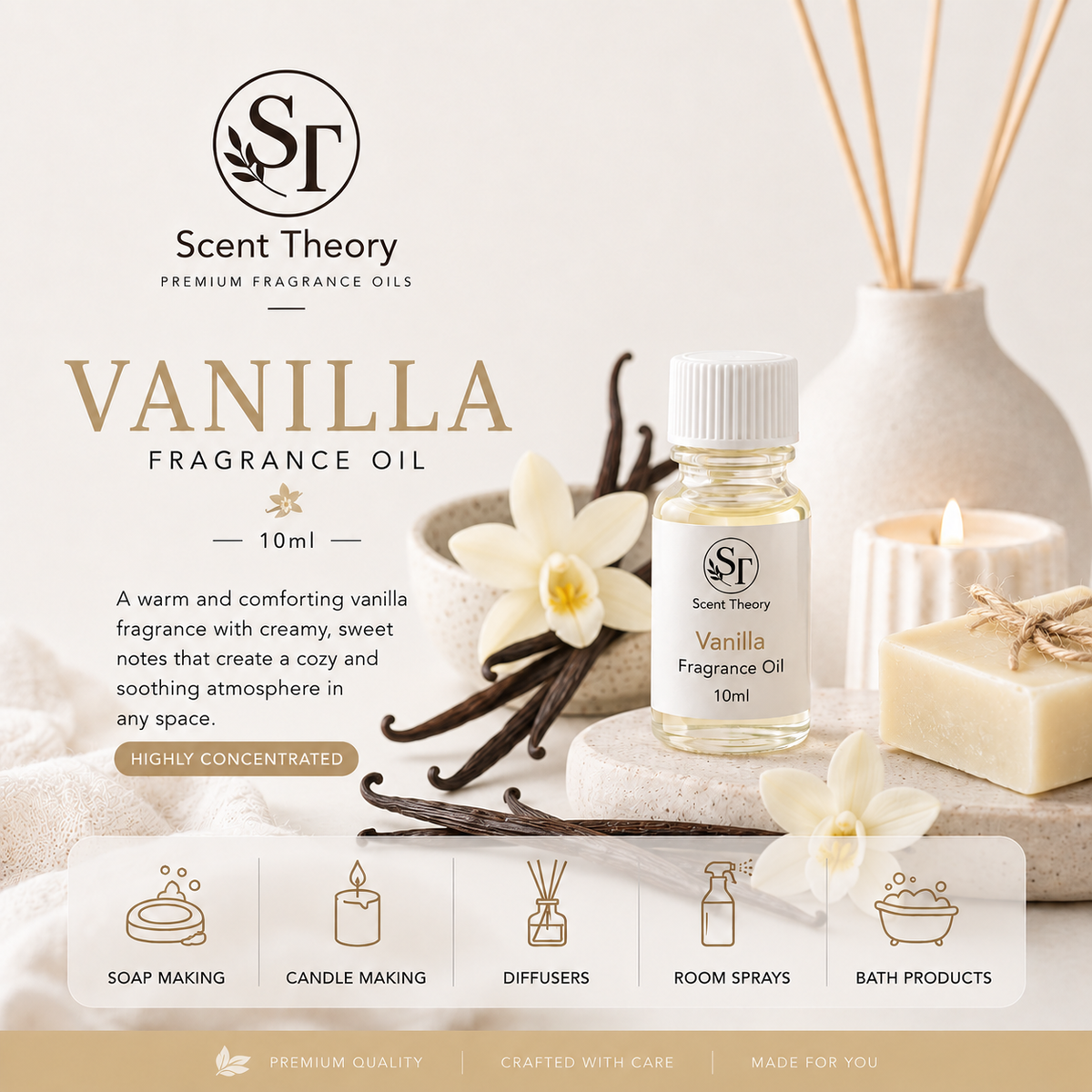 Scent Theory Vanilla Fragrance Oil 10ml