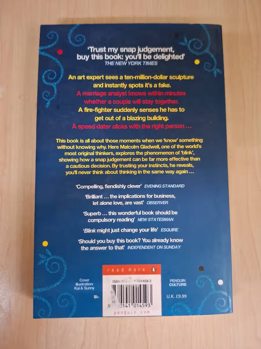 Blink: The Power of Thinking Without Thinking  Malcolm Gladwell (Paperback) (Second-Hand)