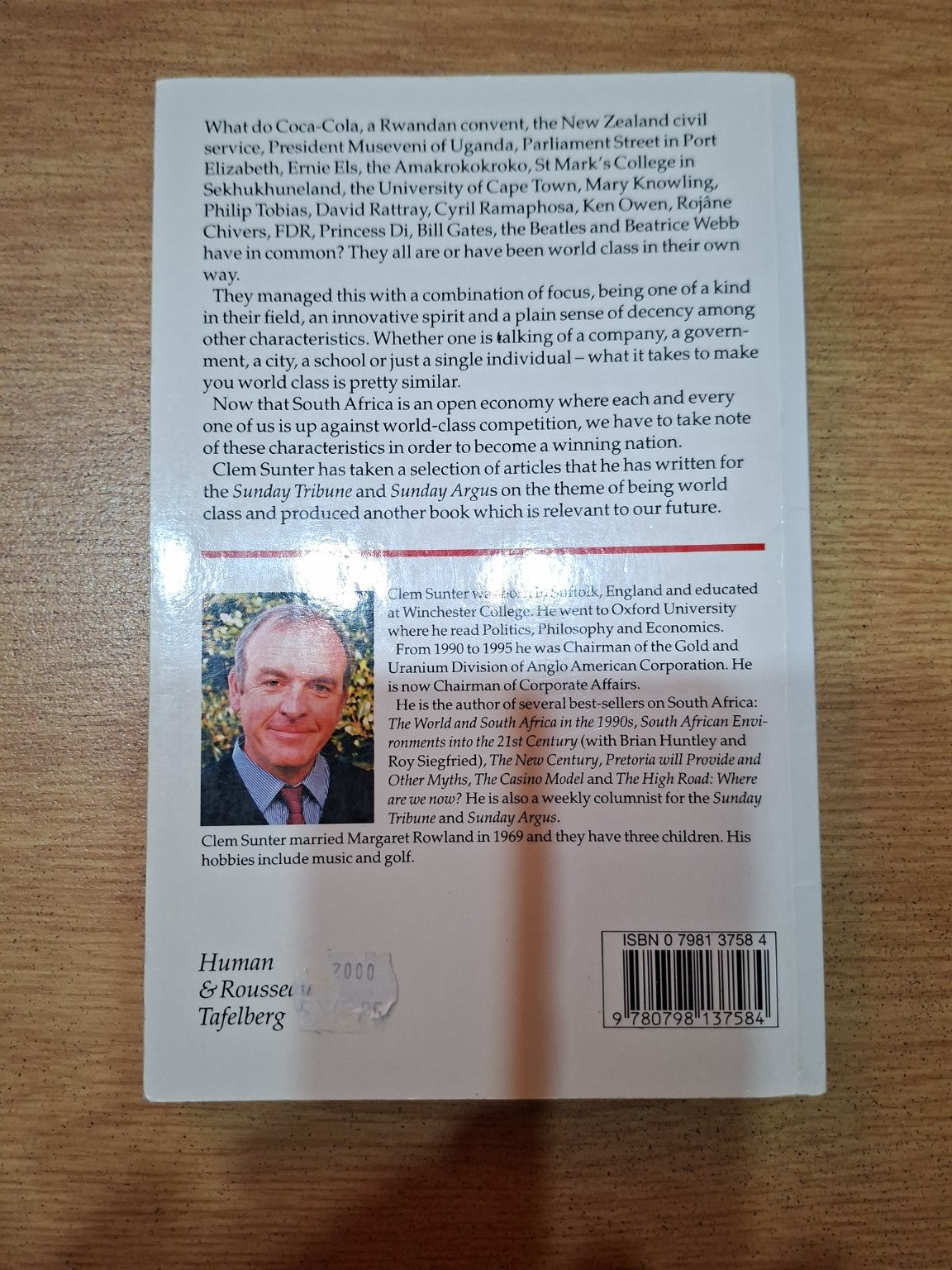 What It Really Takes to Be World Class – Clem Sunter (Second-Hand)