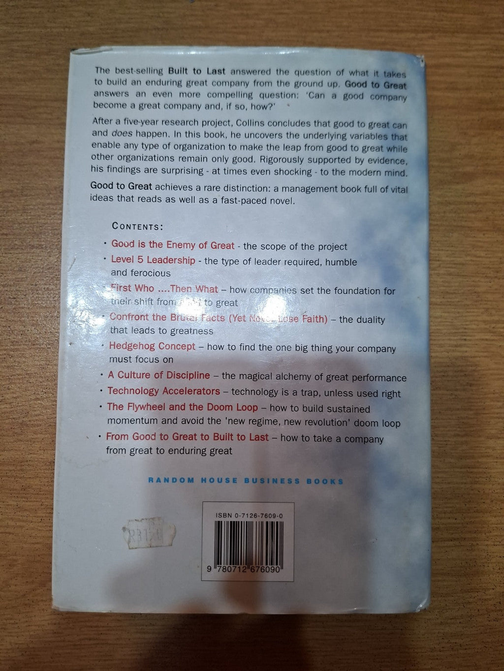 Good to Great – Jim Collins (Hardcover, Business Leadership Classic) (Second-Hand)