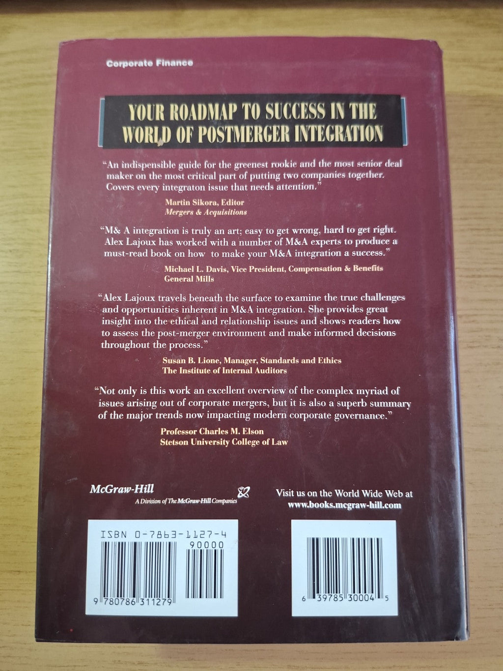 The Art of M&A Integration by Alexandra Reed Lajoux – Second-Hand