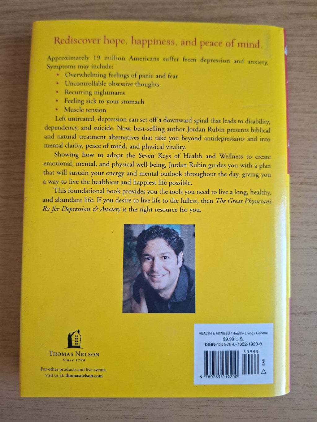 The Great Physician’s Rx for Depression & Anxiety by Jordan Rubin – Second-Hand
