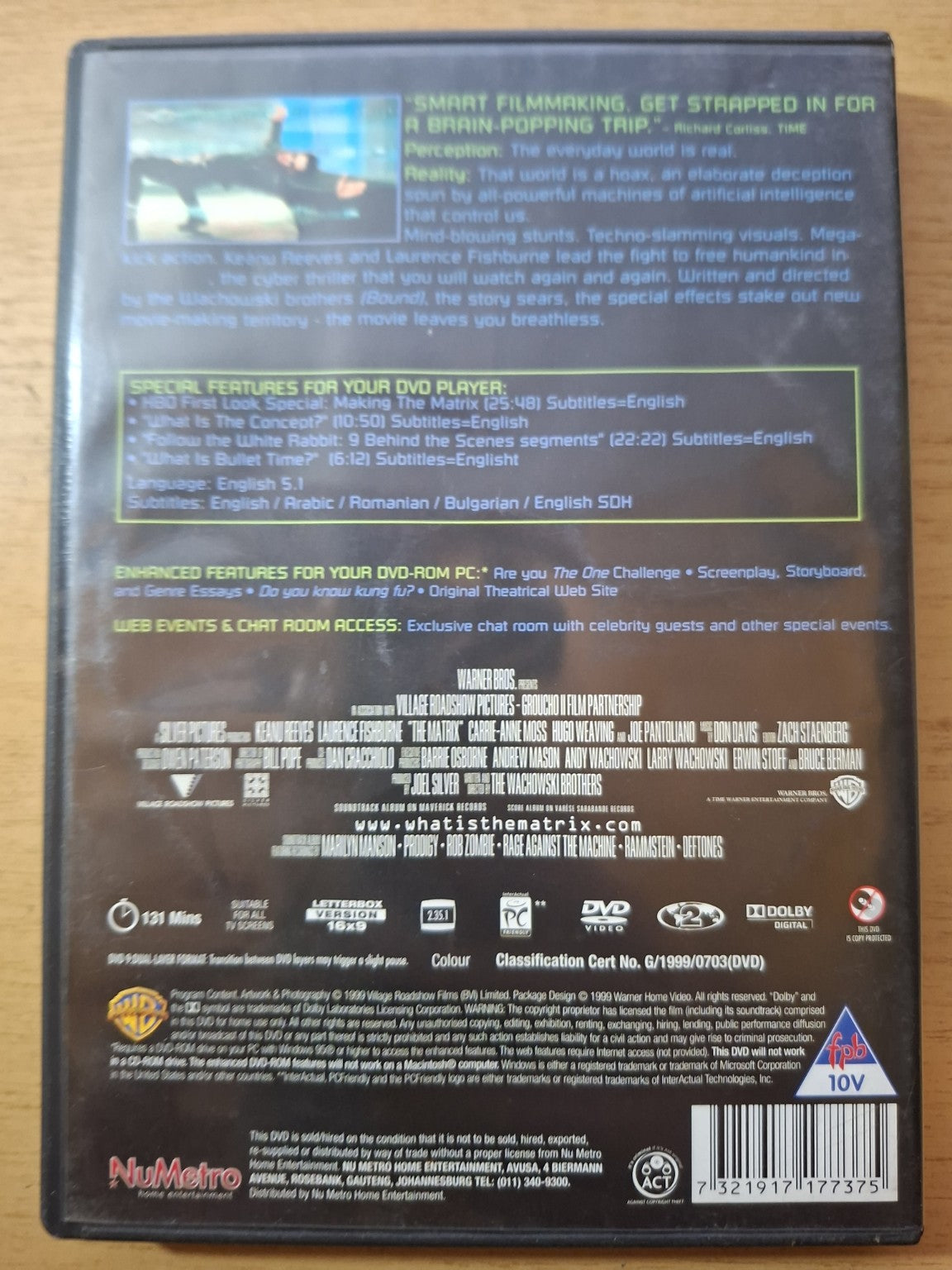 The Matrix Trilogy (3 DVDs) – Second-Hand