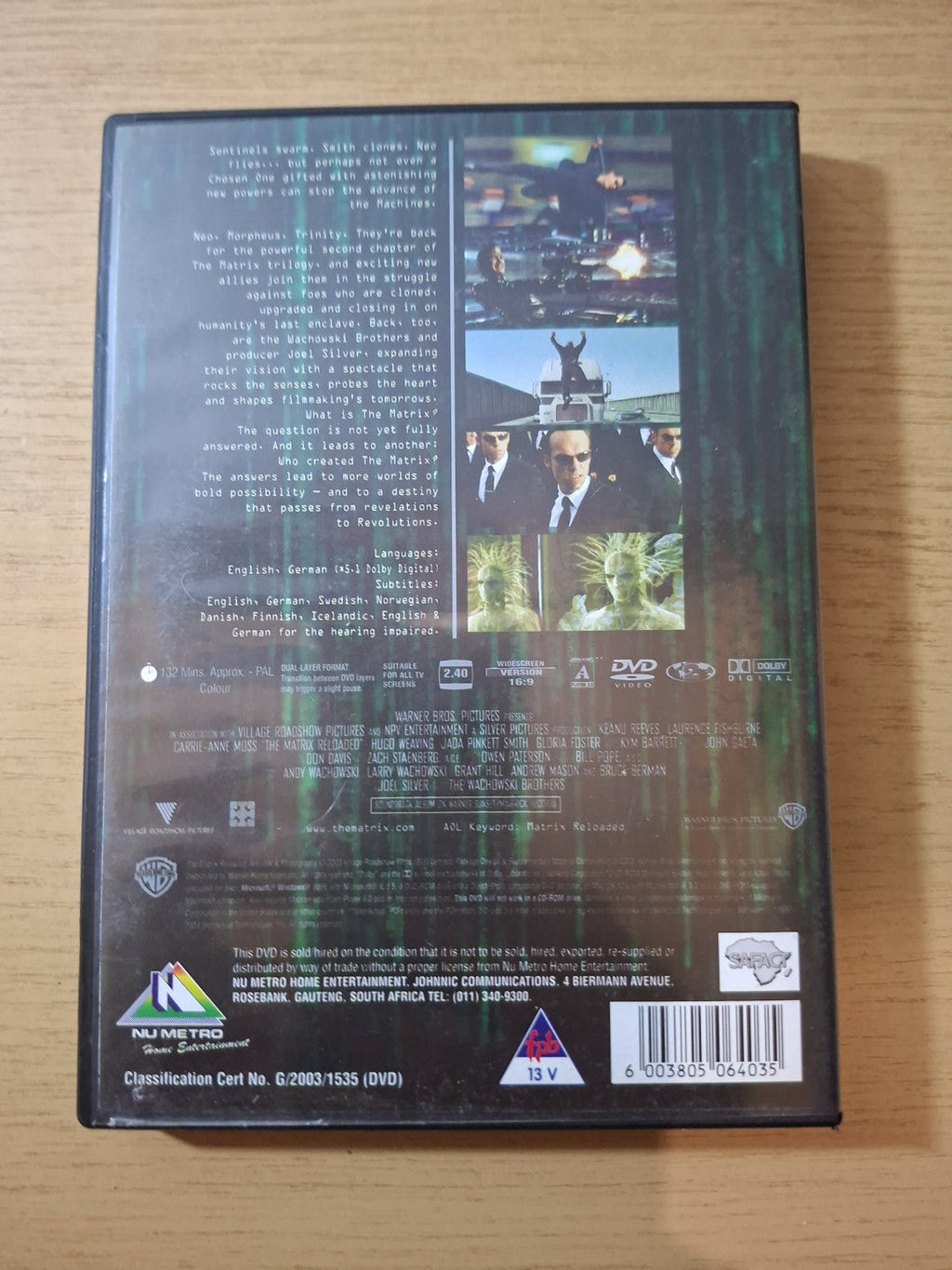 The Matrix Trilogy (3 DVDs) – Second-Hand