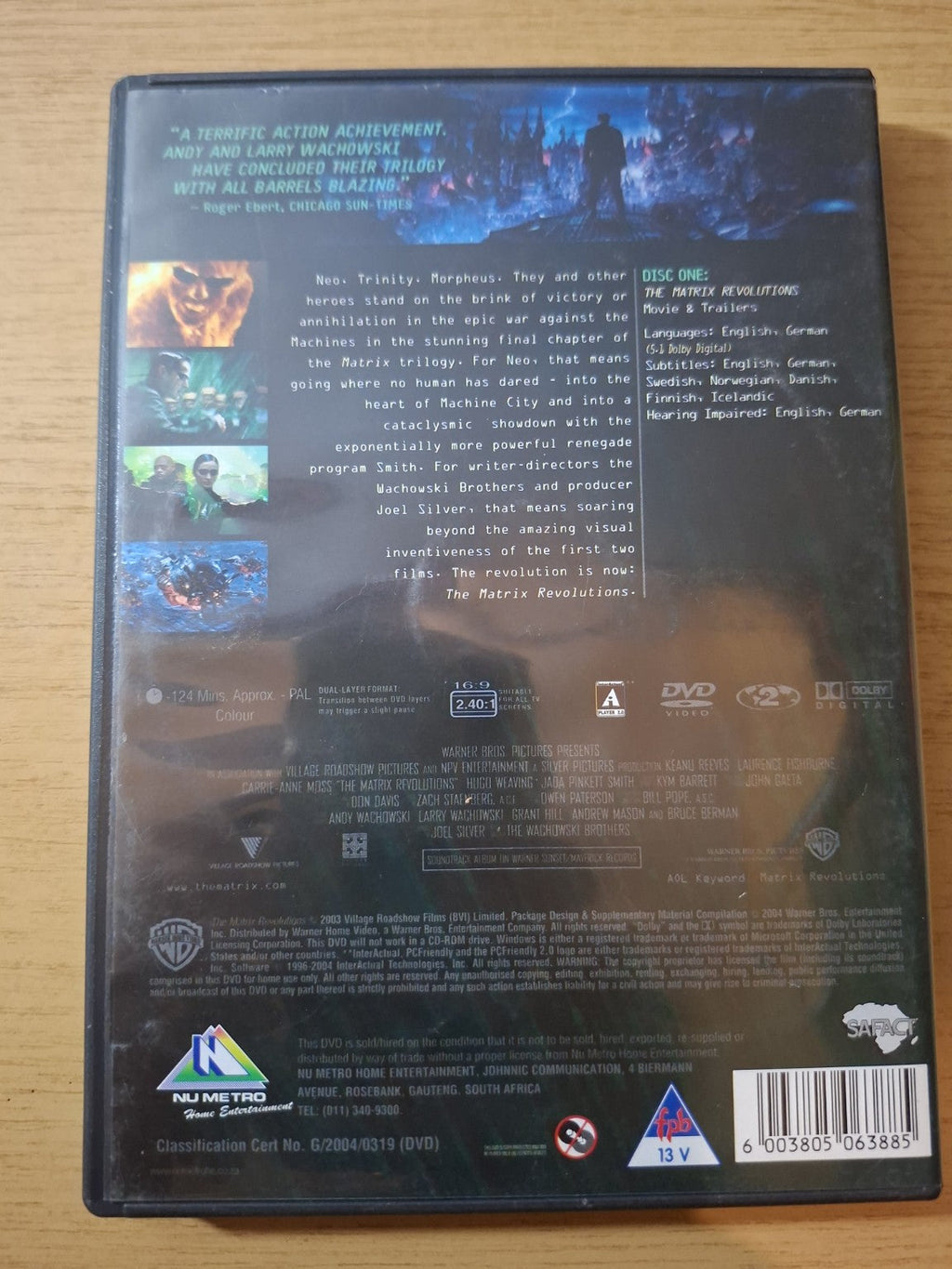 The Matrix Trilogy (3 DVDs) – Second-Hand