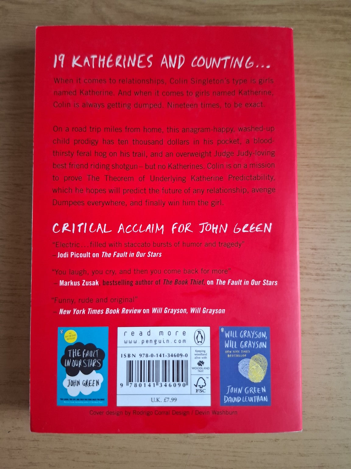 An Abundance of Katherines – John Green (Second-Hand)