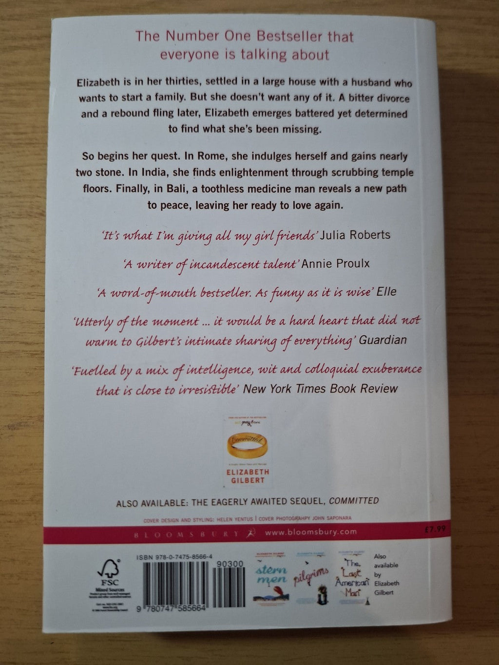 Eat Pray Love – Elizabeth Gilbert (Second-Hand)