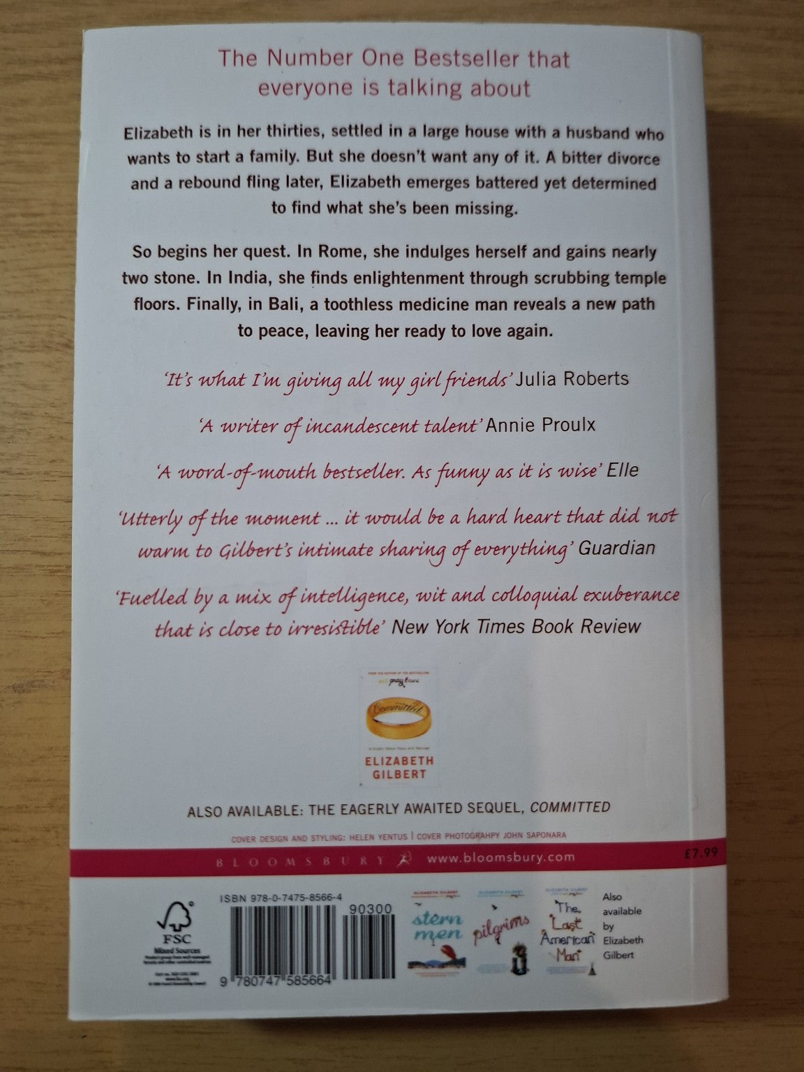Eat Pray Love – Elizabeth Gilbert (Second-Hand)