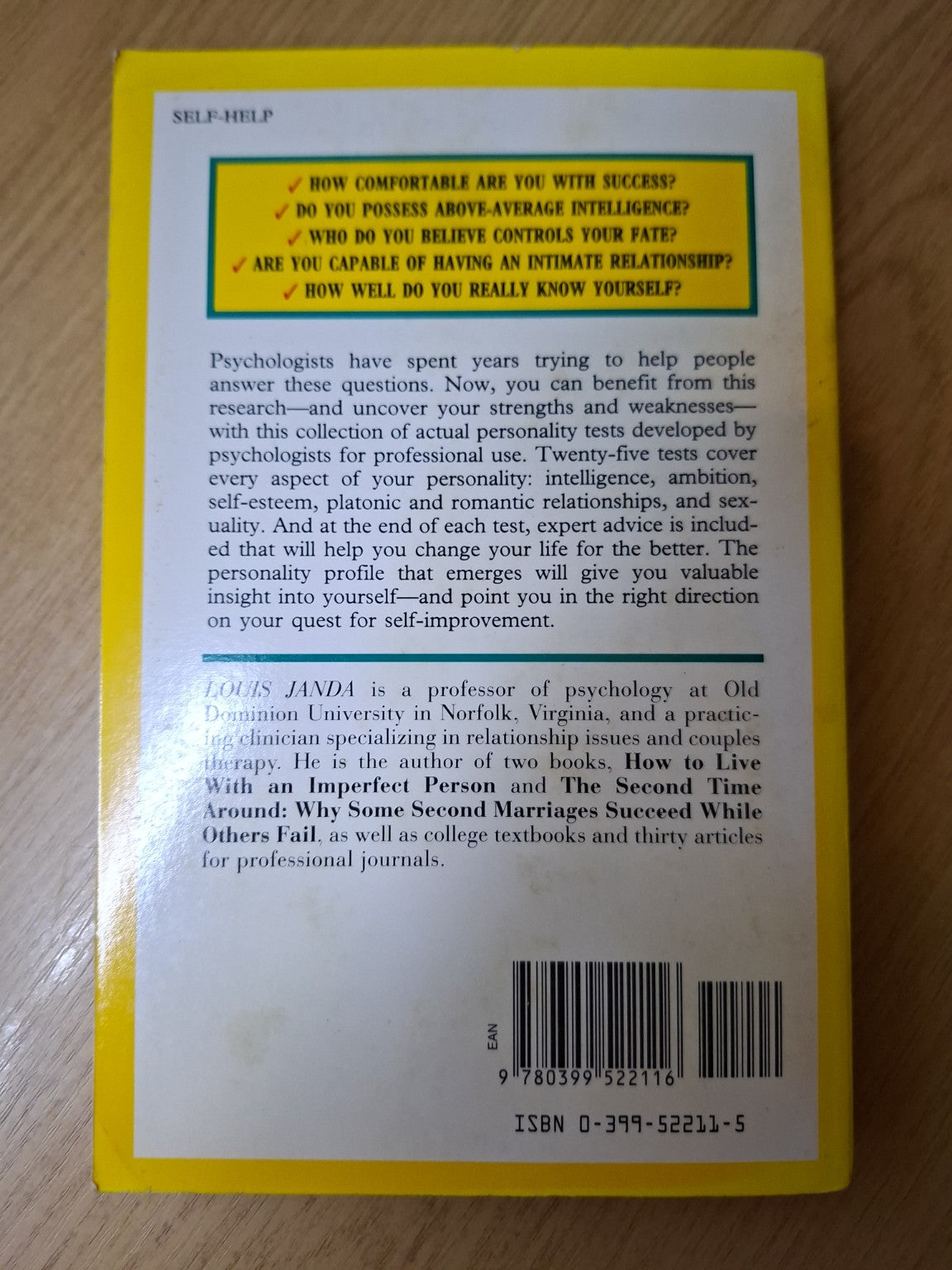 The Psychologist’s Book of Self-Tests (Second-Hand)