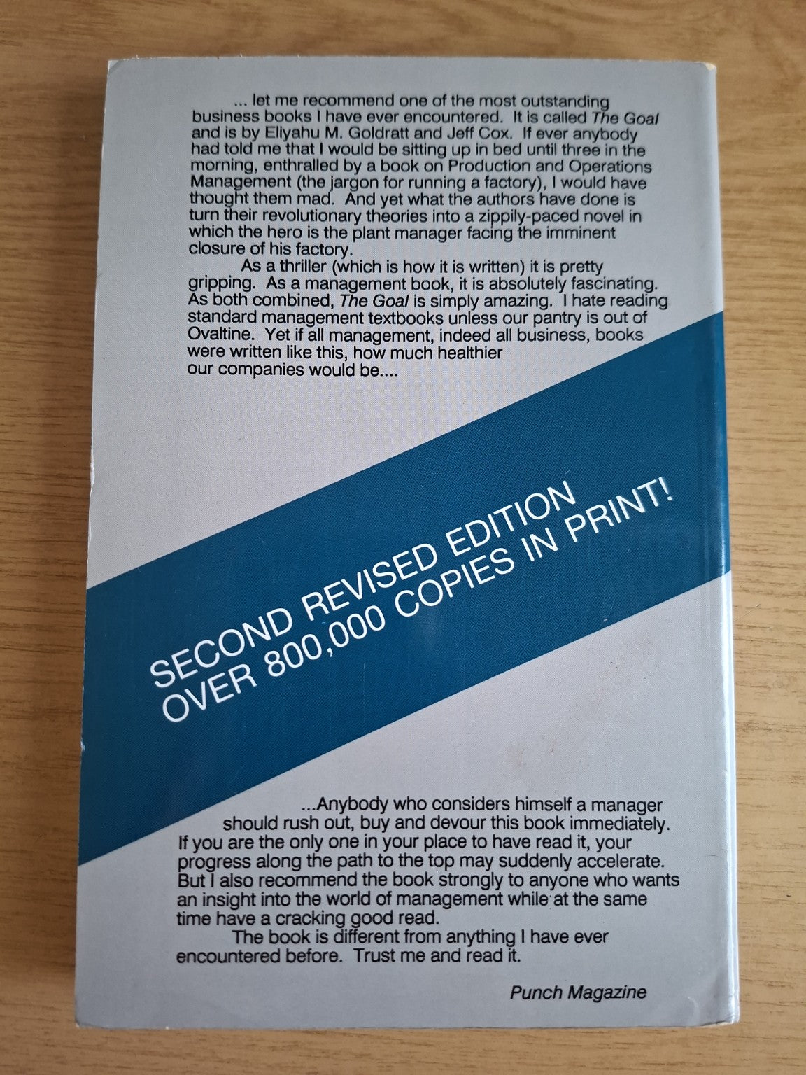 The Goal: A Process of Ongoing Improvement (Second-Hand)