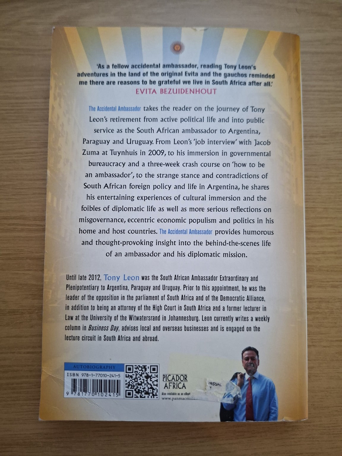 The Accidental Ambassador – From Parliament to Patagonia by Tony Leon (Second-Hand)