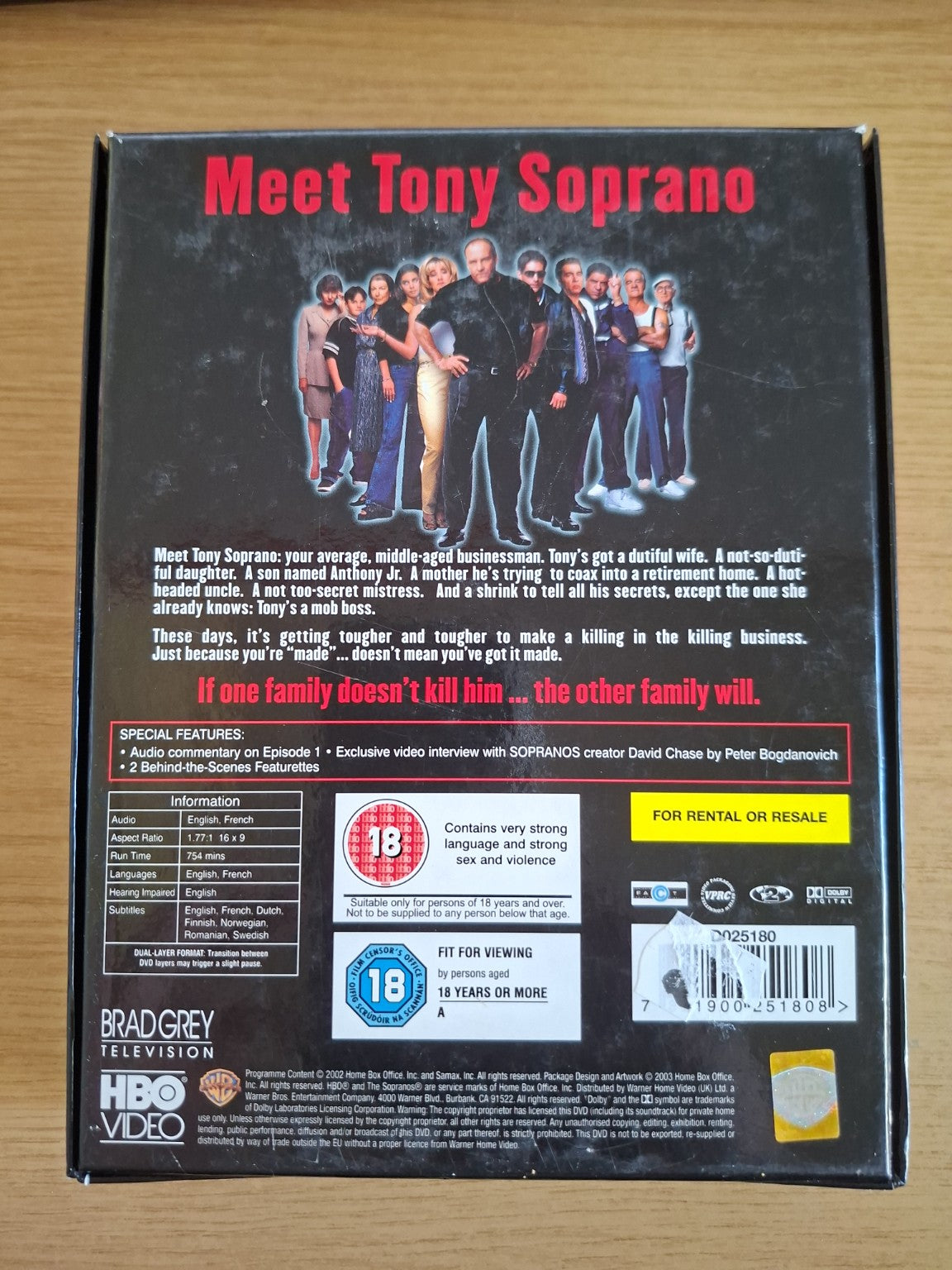 The Sopranos – Complete Series 1 DVD Collection (Second-Hand)