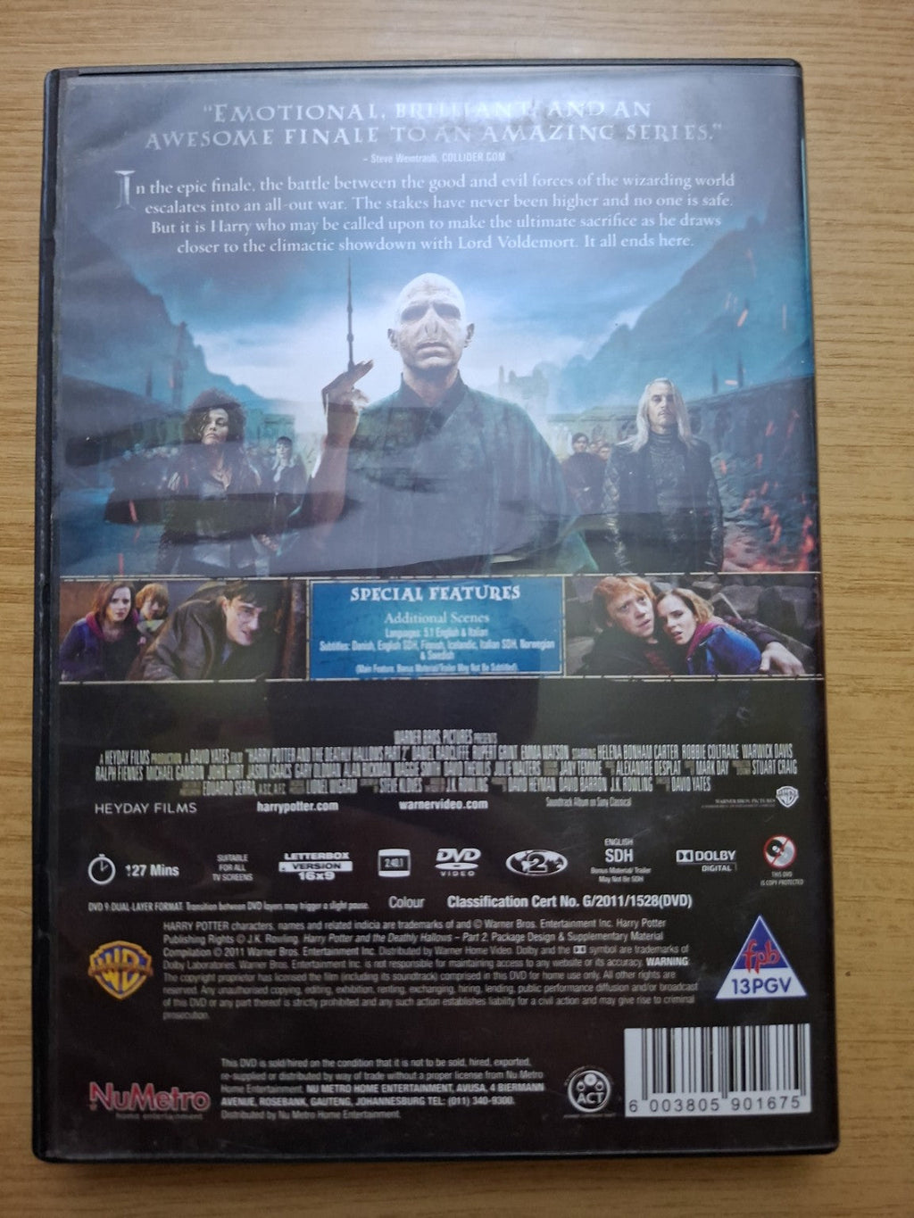 Harry Potter and the Deathly Hallows – Part 2 – DVD (Second-Hand)