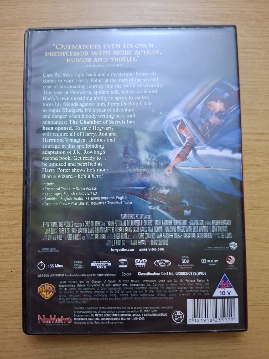 Harry Potter and the Chamber of Secrets – DVD (Second-Hand)