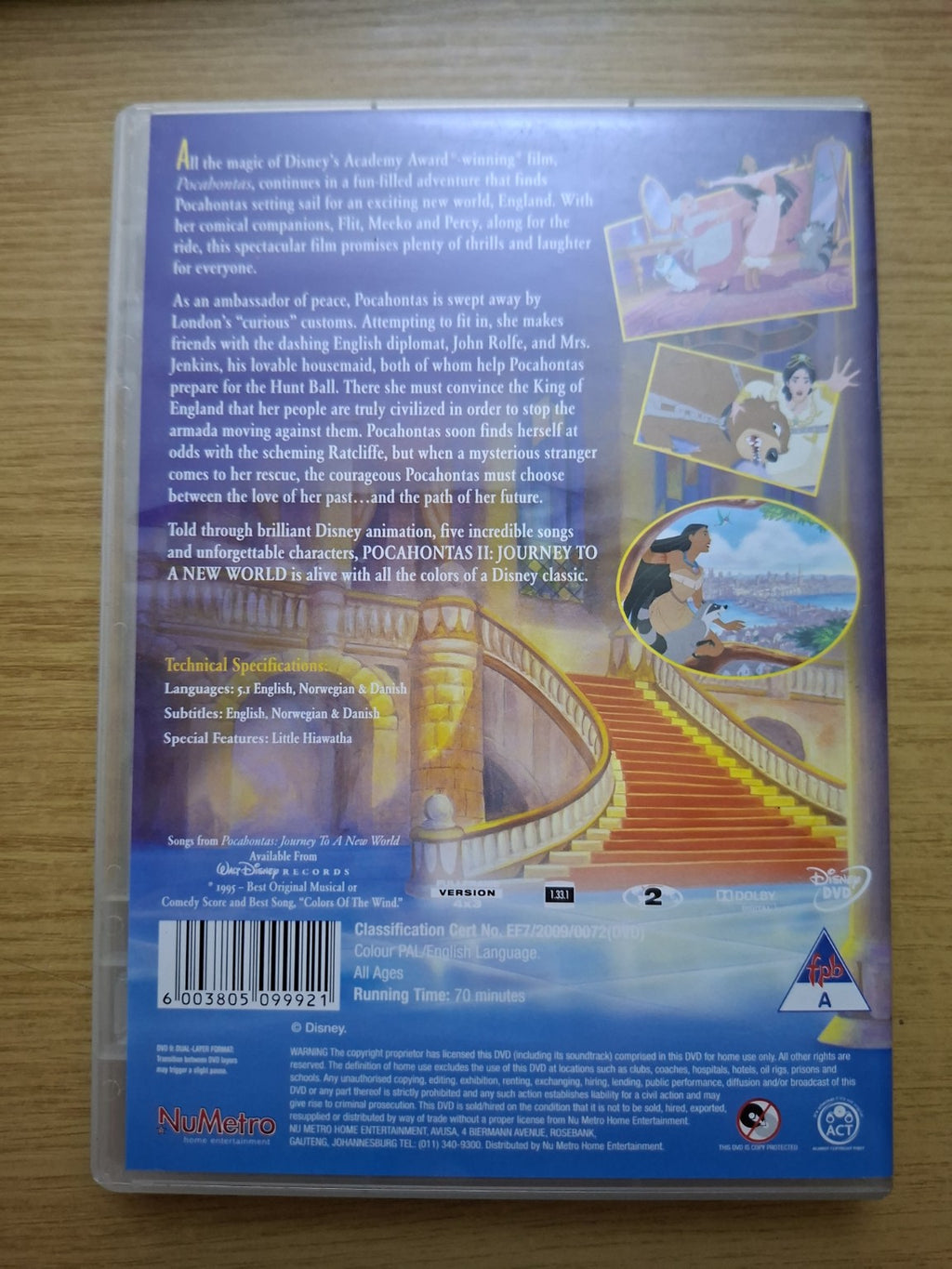 Pocahontas II: Journey to a New World – DVD (Second-Hand)