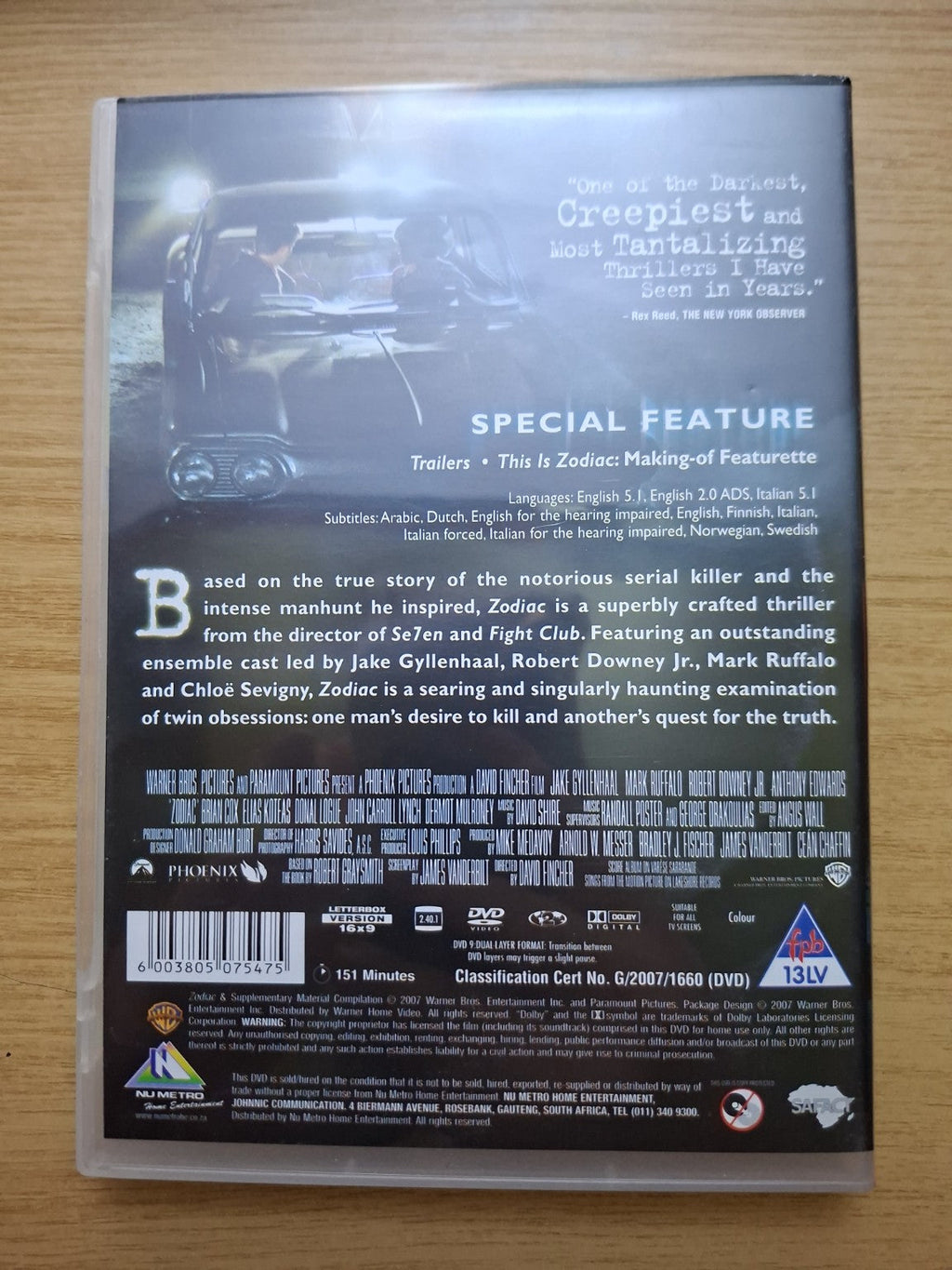 Zodiac – DVD (Second-Hand)