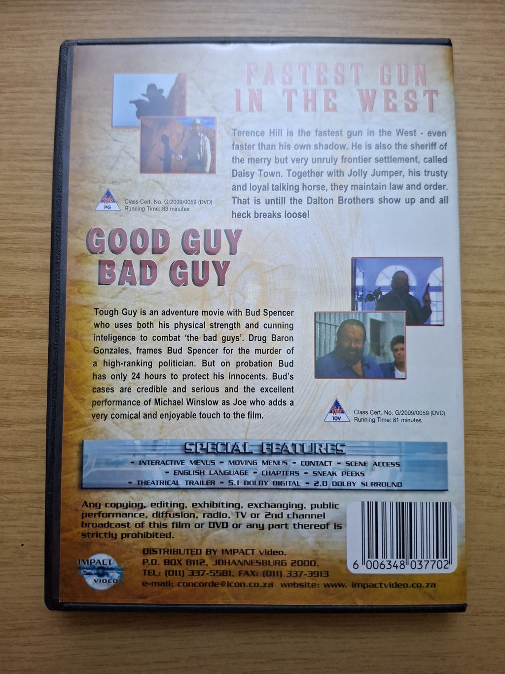 Fastest Gun in the West / Good Guy Bad Guy – Double Feature DVD (Second-Hand)
