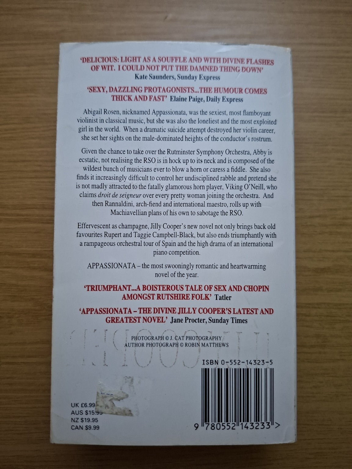 Appassionata – Jilly Cooper (Second-Hand)