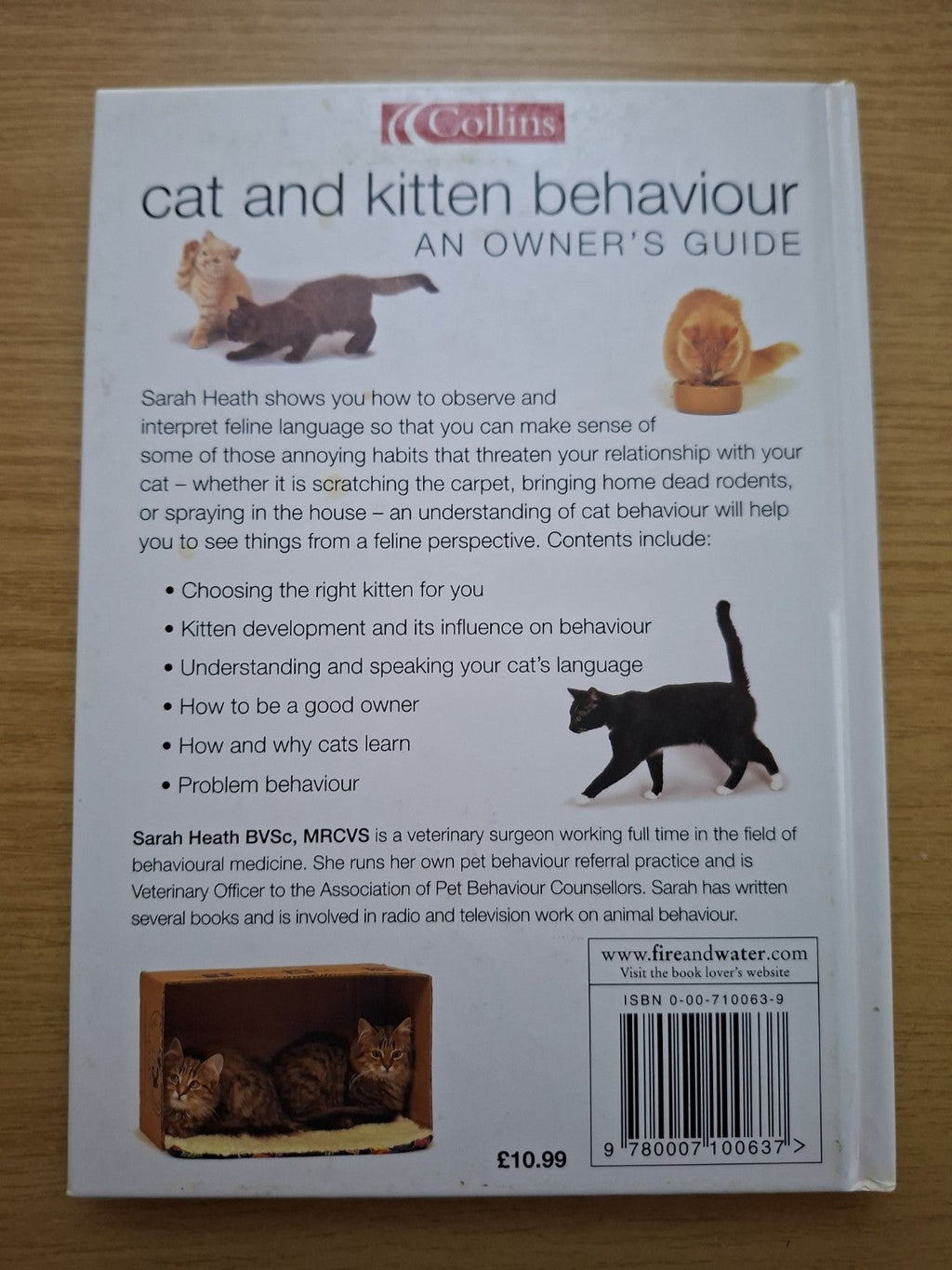 Cat and Kitten Behaviour: An Owner’s Guide – Sarah Heath (Second-Hand)