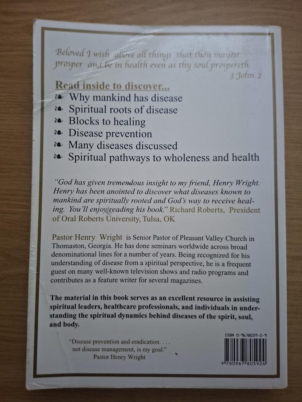 A More Excellent Way: Be In Health – Henry W. Wright (Second-Hand)