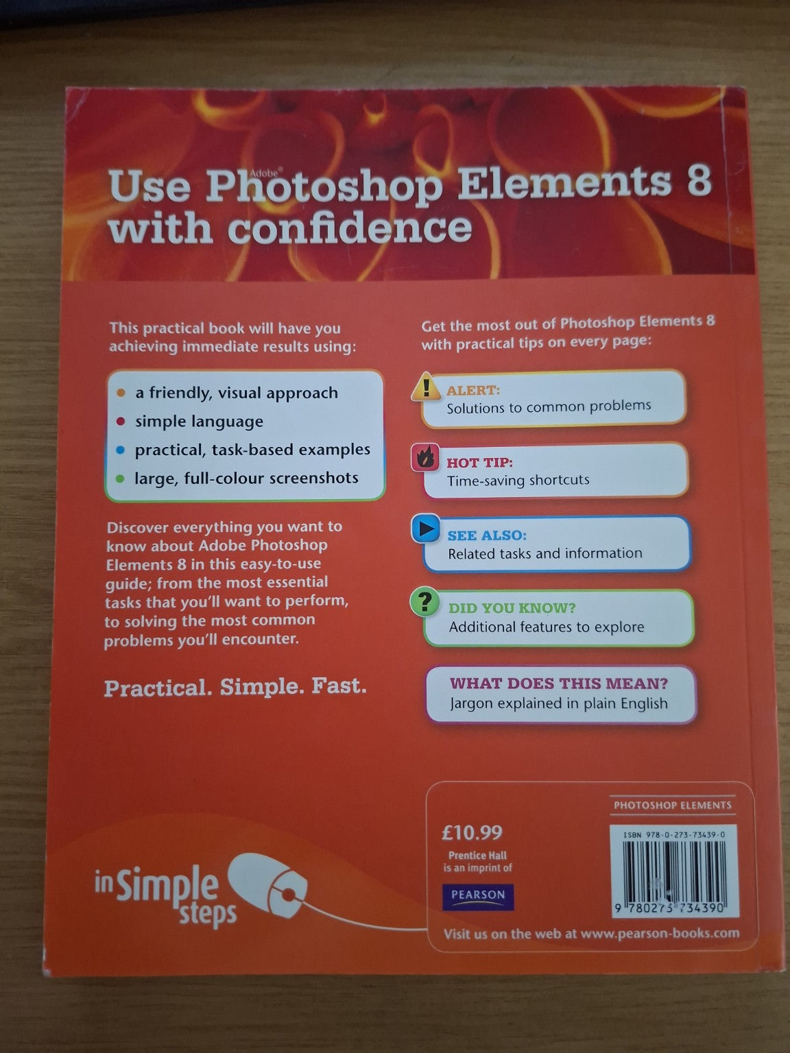 Adobe Photoshop Elements 8 in Simple Steps – Ken Bluttman (Second-Hand)