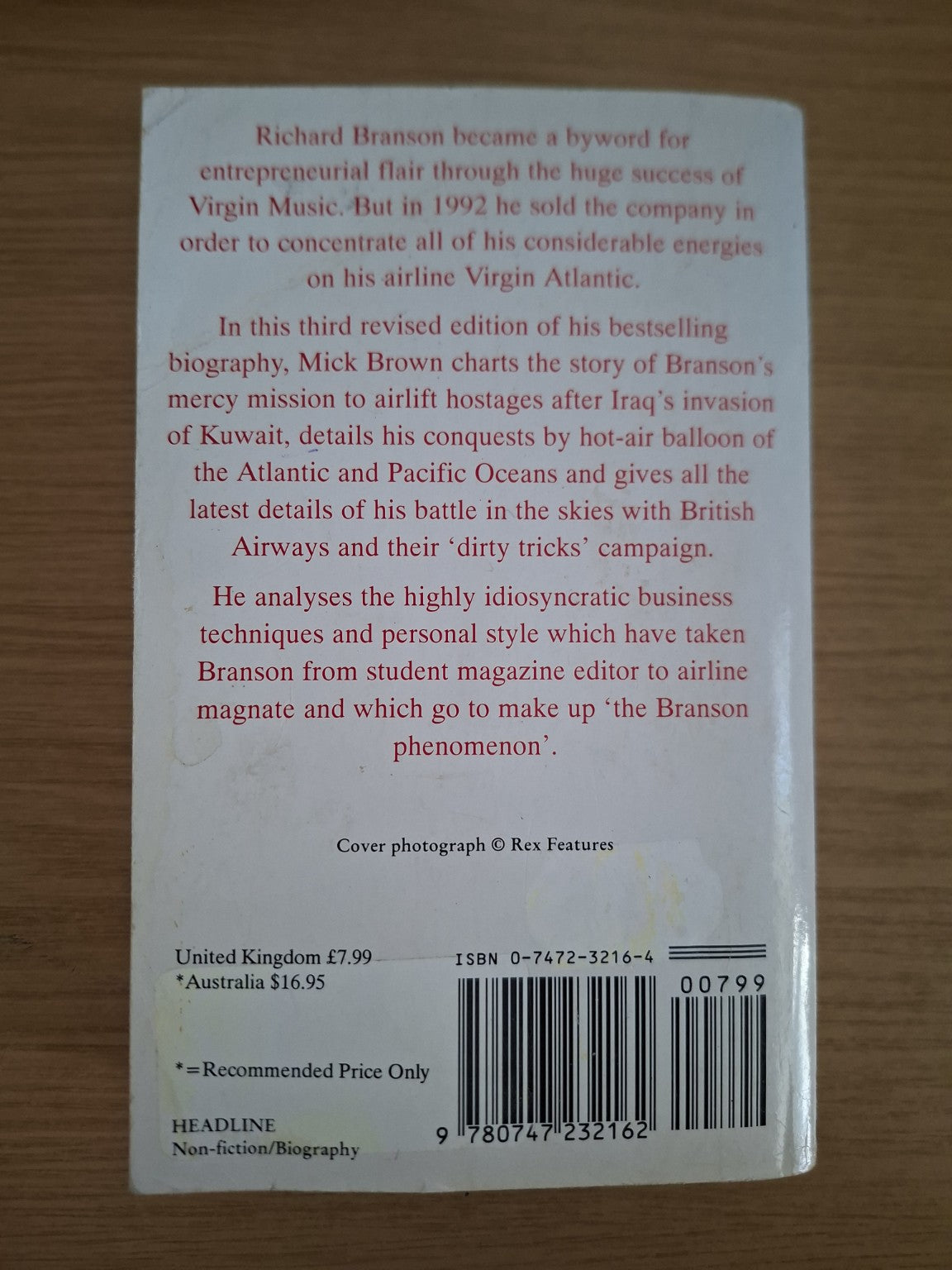Richard Branson: The Inside Story – Mick Brown (Second-Hand)